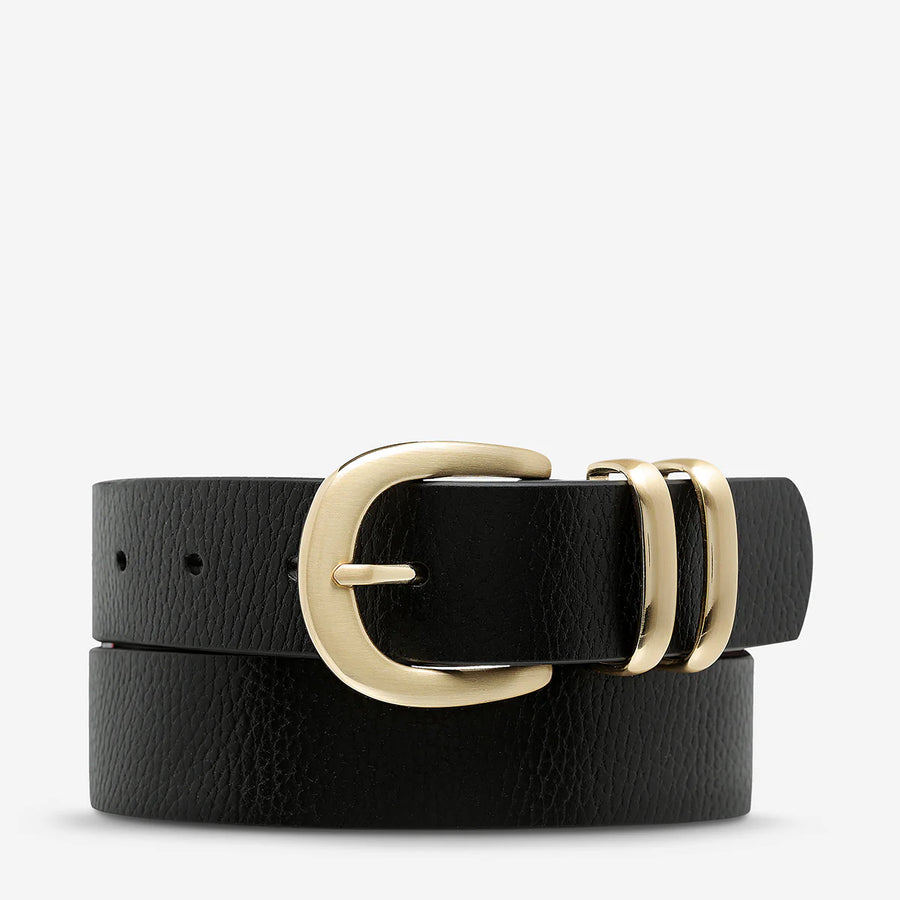Status Anxiety II LET IT BE Belt - black/silver