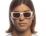 Le Spec II PLASTIC MEASURES Sunglasses- Ivory