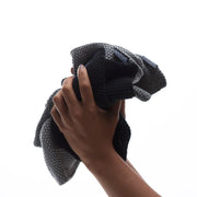 Salus. II COTTON WASH CLOTH in pink, black & grey