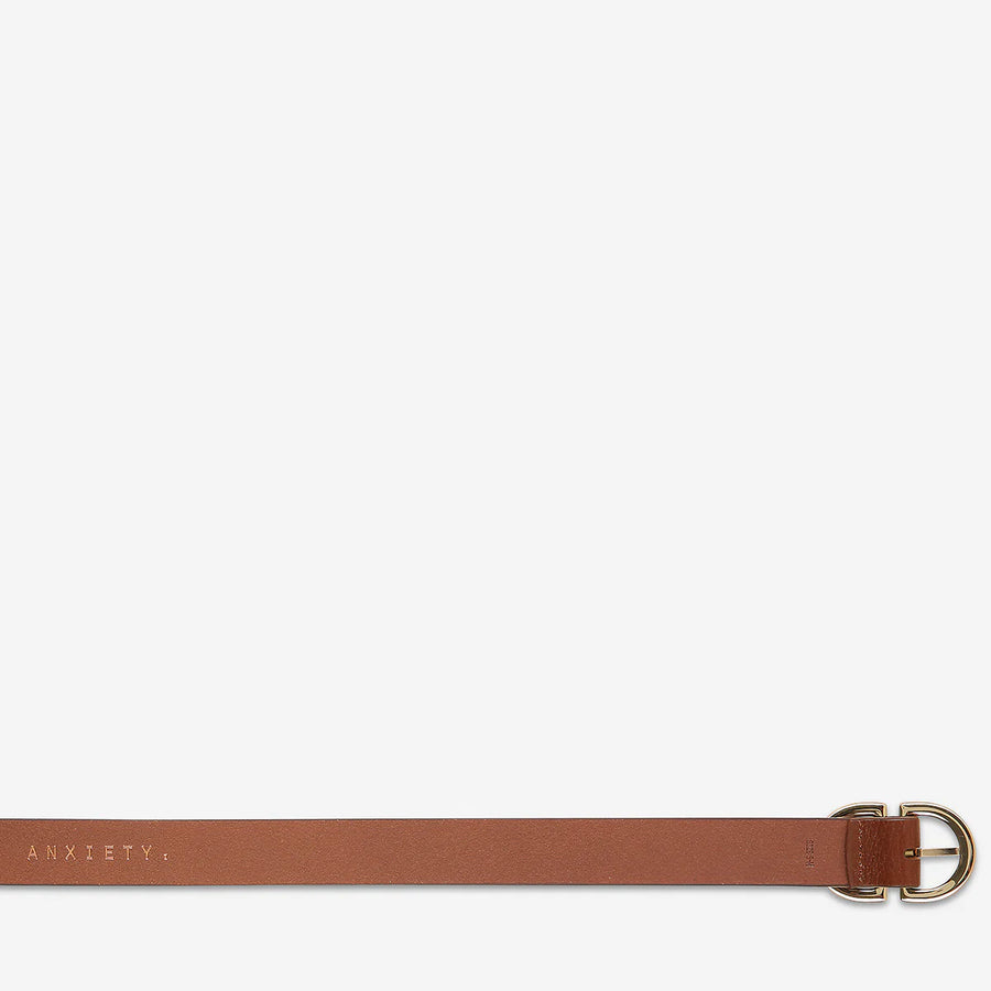 STATUS ANXIETY II IN REVERSE Belt - tan/gold