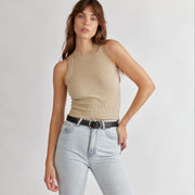 STATUS ANXIETY II IN REVERSE Belt - blk croc/silver