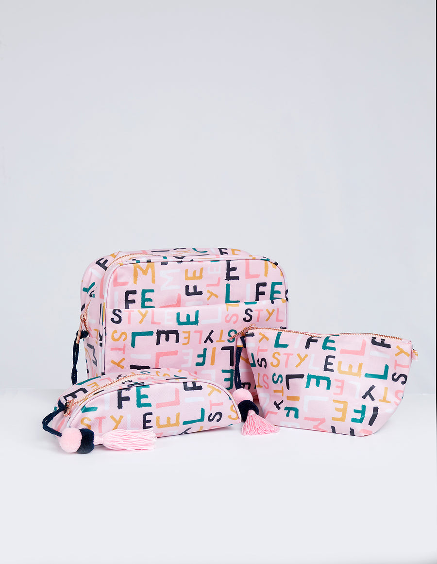 Elm Lifestyle II ALPHABET small zip make up pencil bag