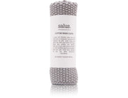 Salus. II COTTON WASH CLOTH in pink, black & grey