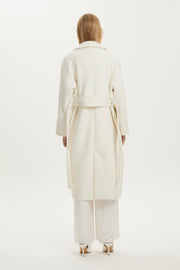 THIRD FORM II UNCOVER Woolen Trench Coat - cream