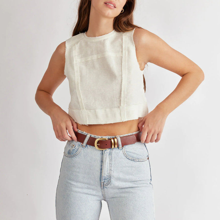 Status Anxiety II LET IT BE Belt - tan/gold