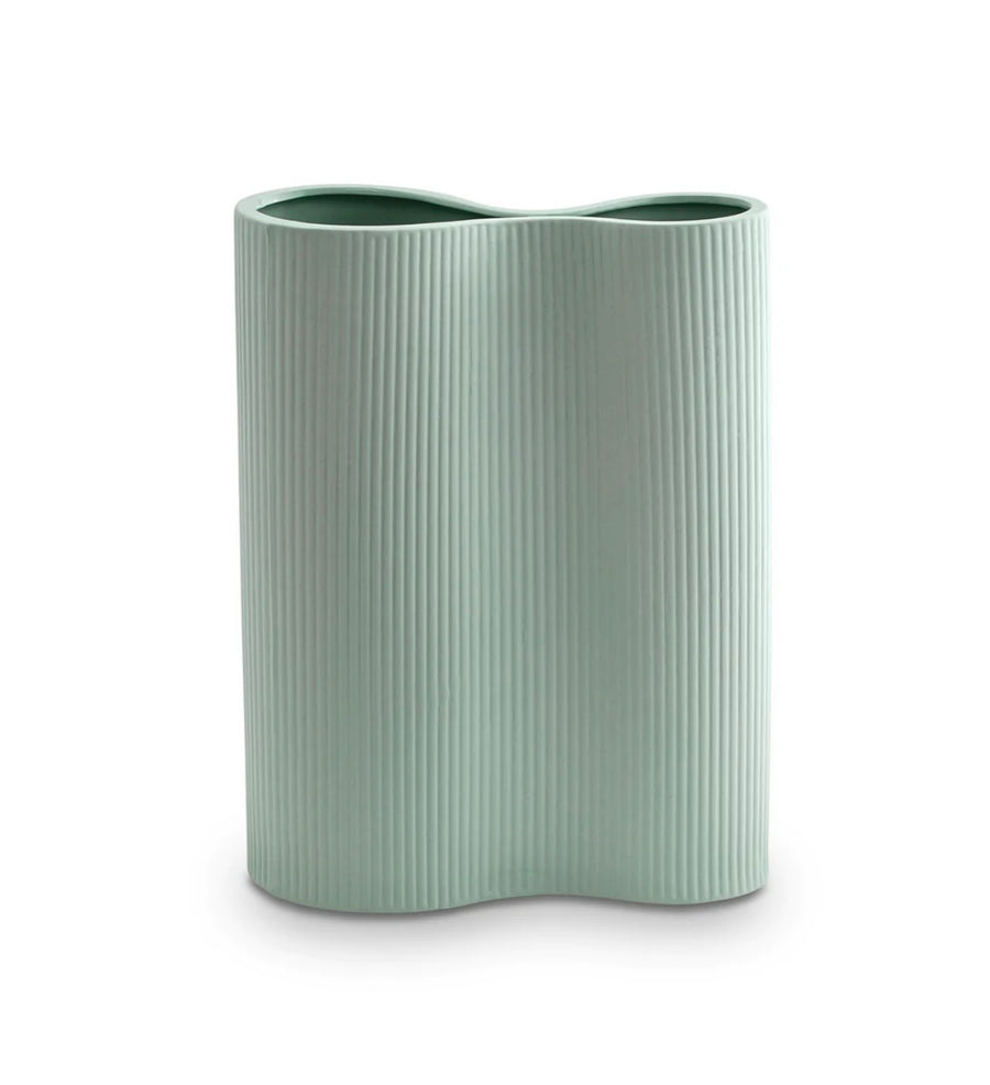 Marmoset Found II INFINITY Ribbed Vase - ice blue