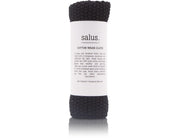 Salus. II COTTON WASH CLOTH in pink, black & grey