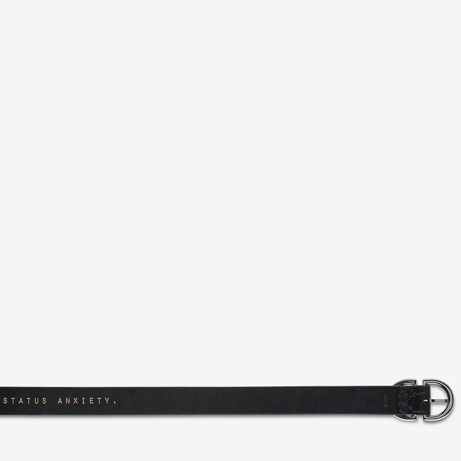 STATUS ANXIETY II IN REVERSE Belt - blk croc/silver