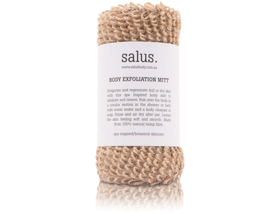 Salus. HEMP BODY EXFOLIATING MITT