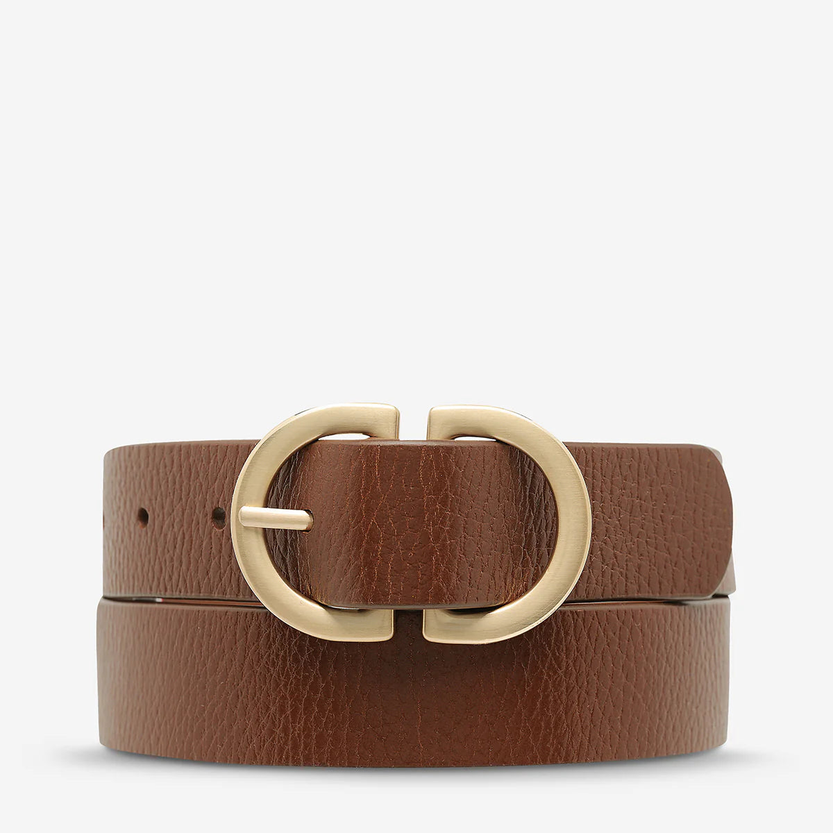 STATUS ANXIETY II IN REVERSE Belt - tan/gold