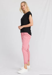 LULU Organic II SANTA BARBARA Round Neck Tee / black