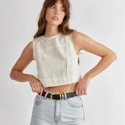 Status Anxiety II LET IT BE Belt - black/silver