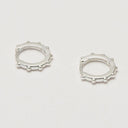 Granulated Huggy Earrings - Silver Plated