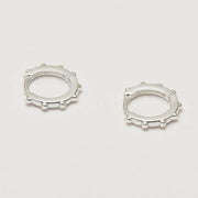 Estella Bartlett II Granulated Huggy Earrings - Silver Plated