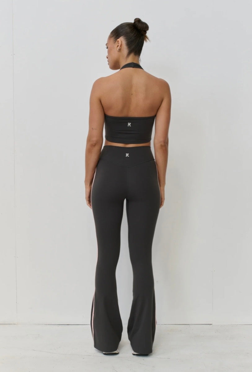 PINKY & KAMAL II VIBRATION FLARES - grey/pink stripes