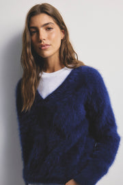 World Of Nomads II OLIVIA Cashmere V-Neck Sweater - Navy