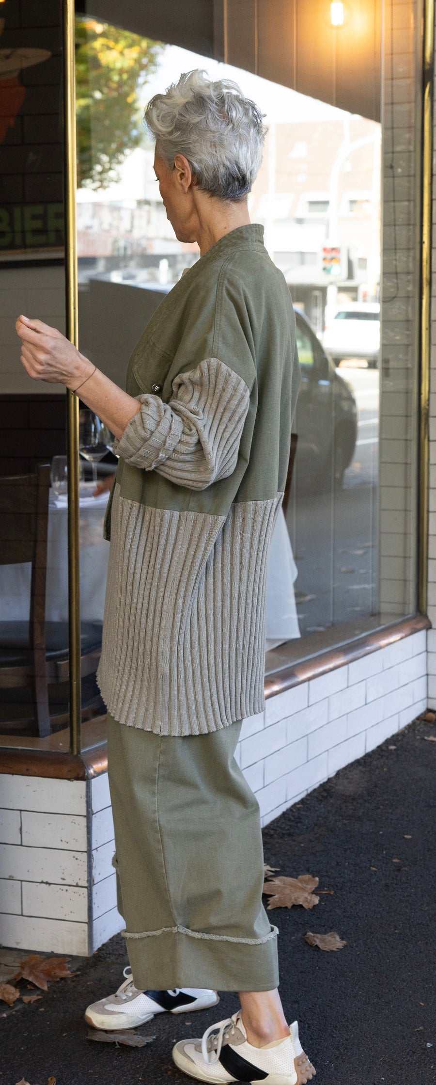 Maud Dainty II CARPER KNIT JACKET  - Safari
