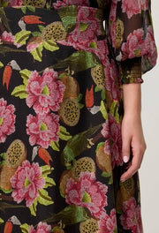 Oncewas II ESTRELLA Stitch Detail Skirt- winter granadilla