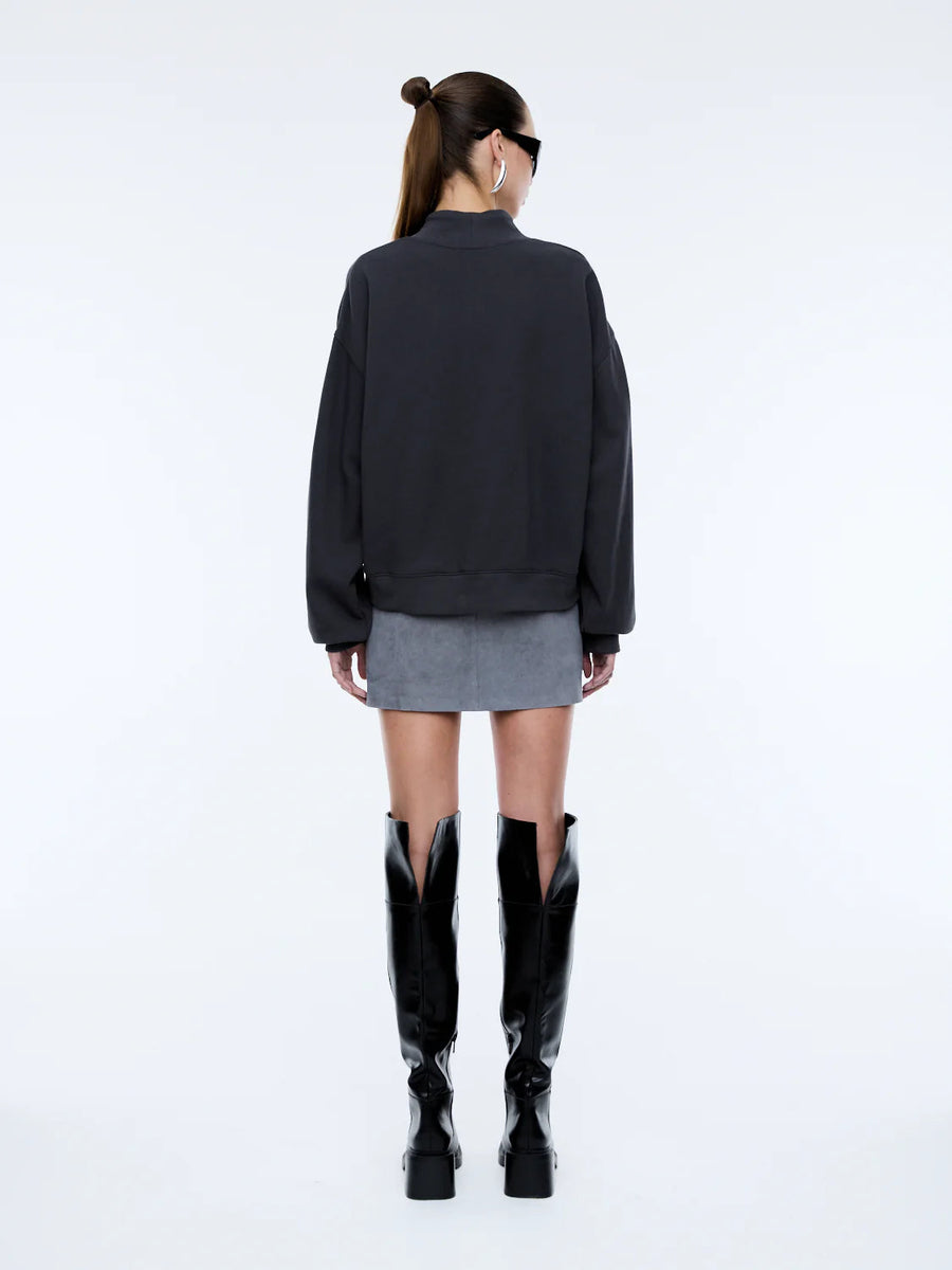ENA Pelly II GLITTER Collegiate Sweatshirt - Off Black