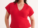 Kelly V Tee - Red