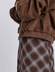 Foxwood II EDISON Check Skirt - choc
