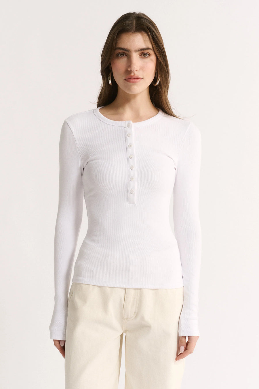 Primi II CARINA Henley L/S - white