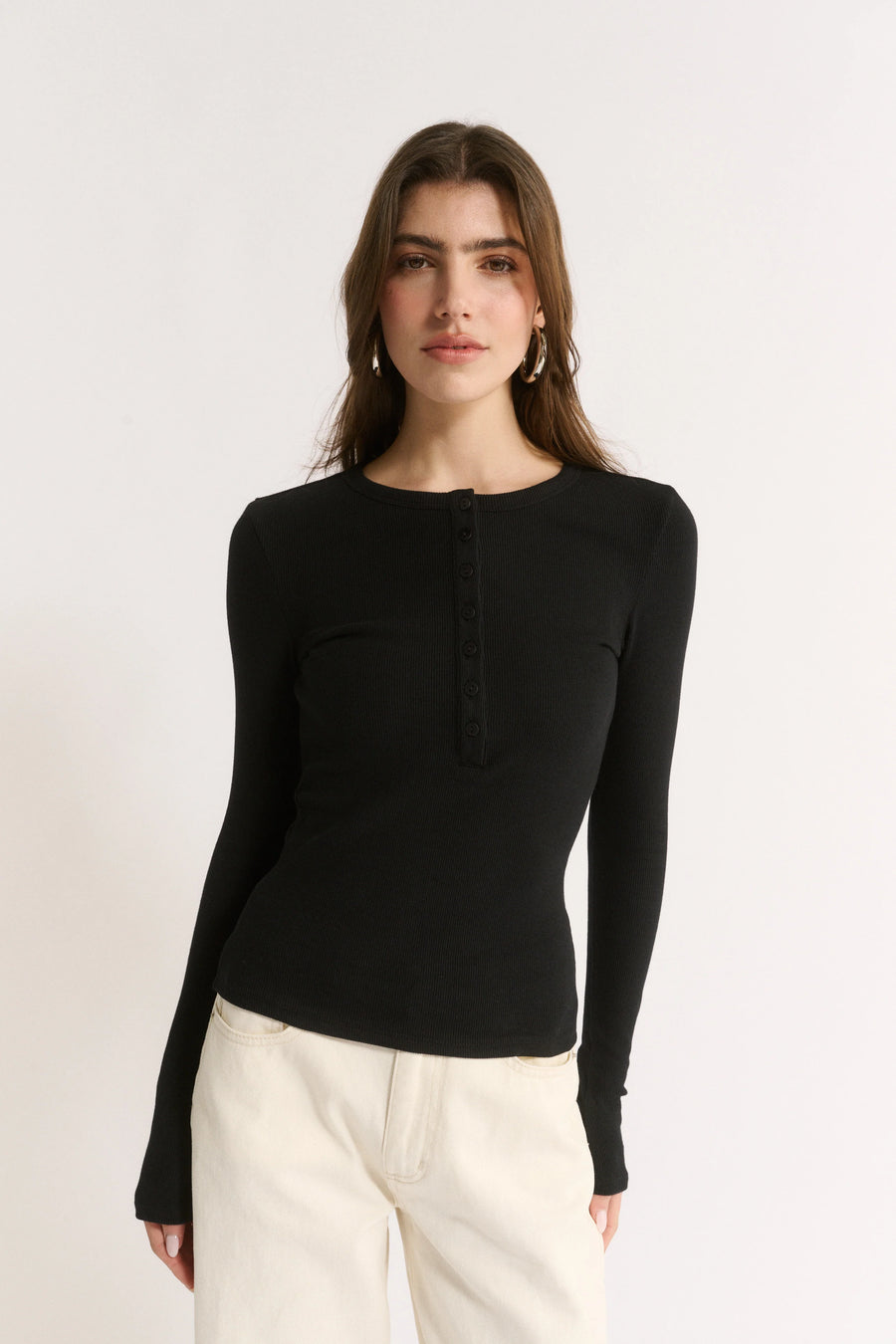 Primi II CARINA Henley L/S - black