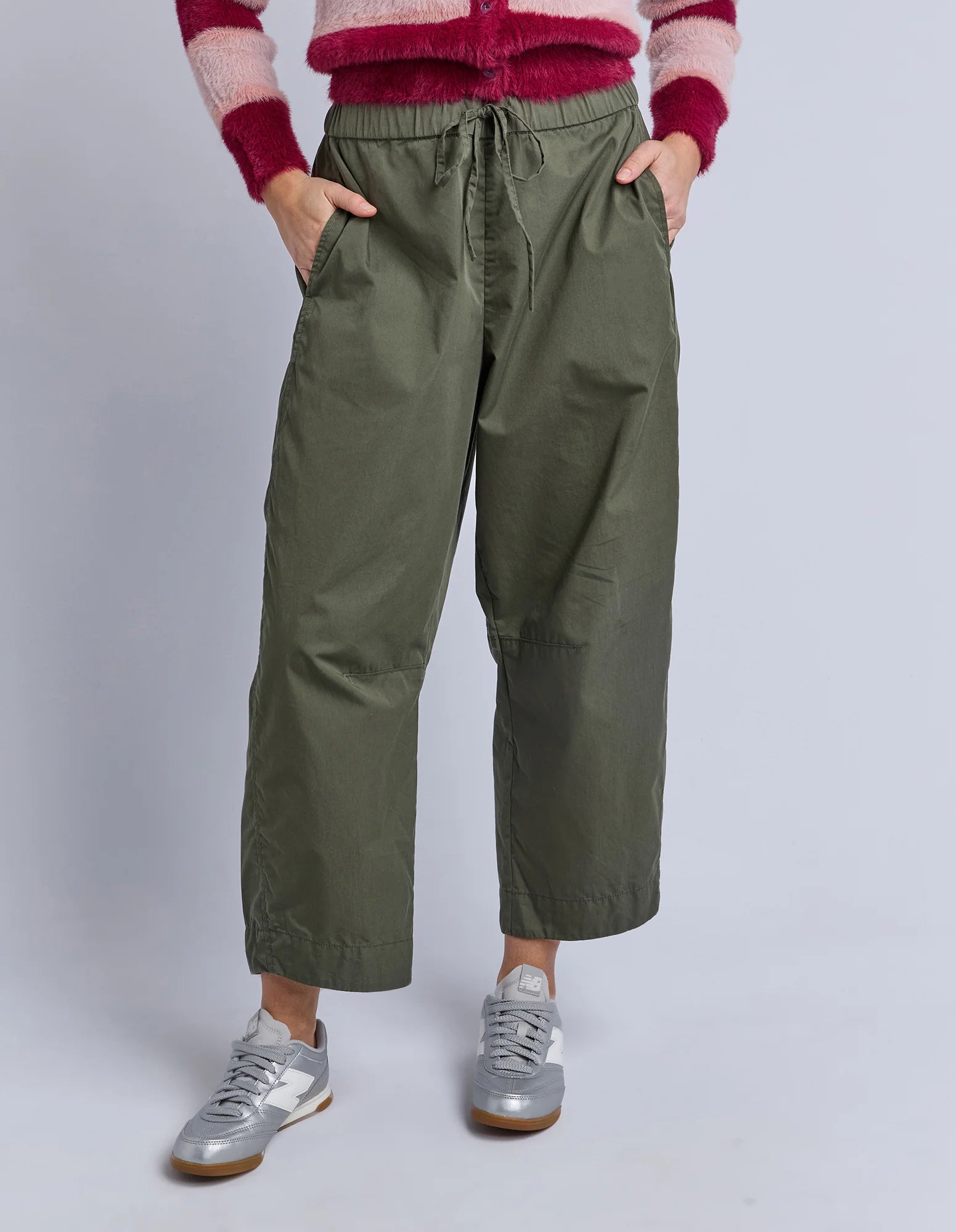 Elm Lifestyle II LUND Barrel Leg Pant - basil