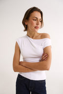 Valentina Off Shoulder Top - White