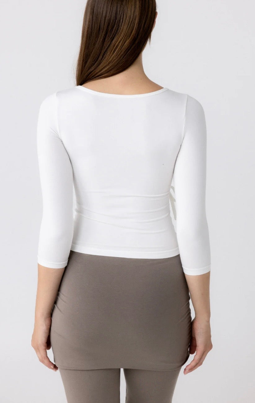 PINKY & KAMAL II HIRA Wrap Top - white