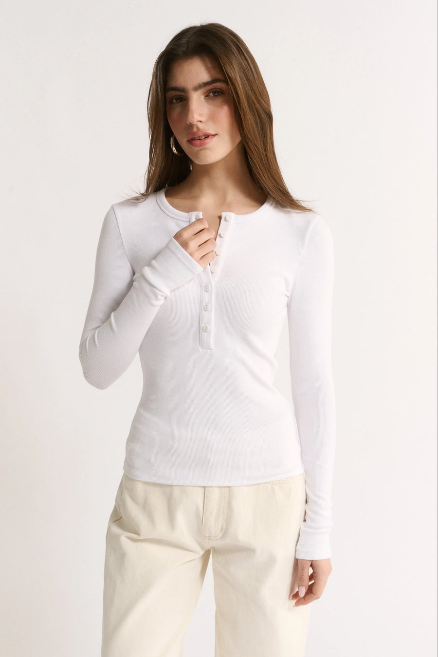 Primi II CARINA Henley L/S - white
