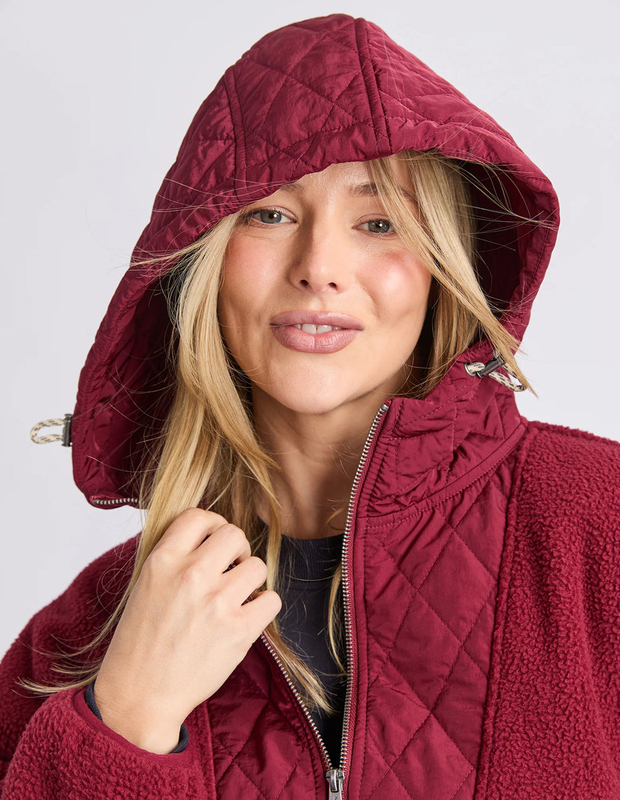 Elm Lifestyle II FREEDOM Quilted Fleece Jacket - plum/zin