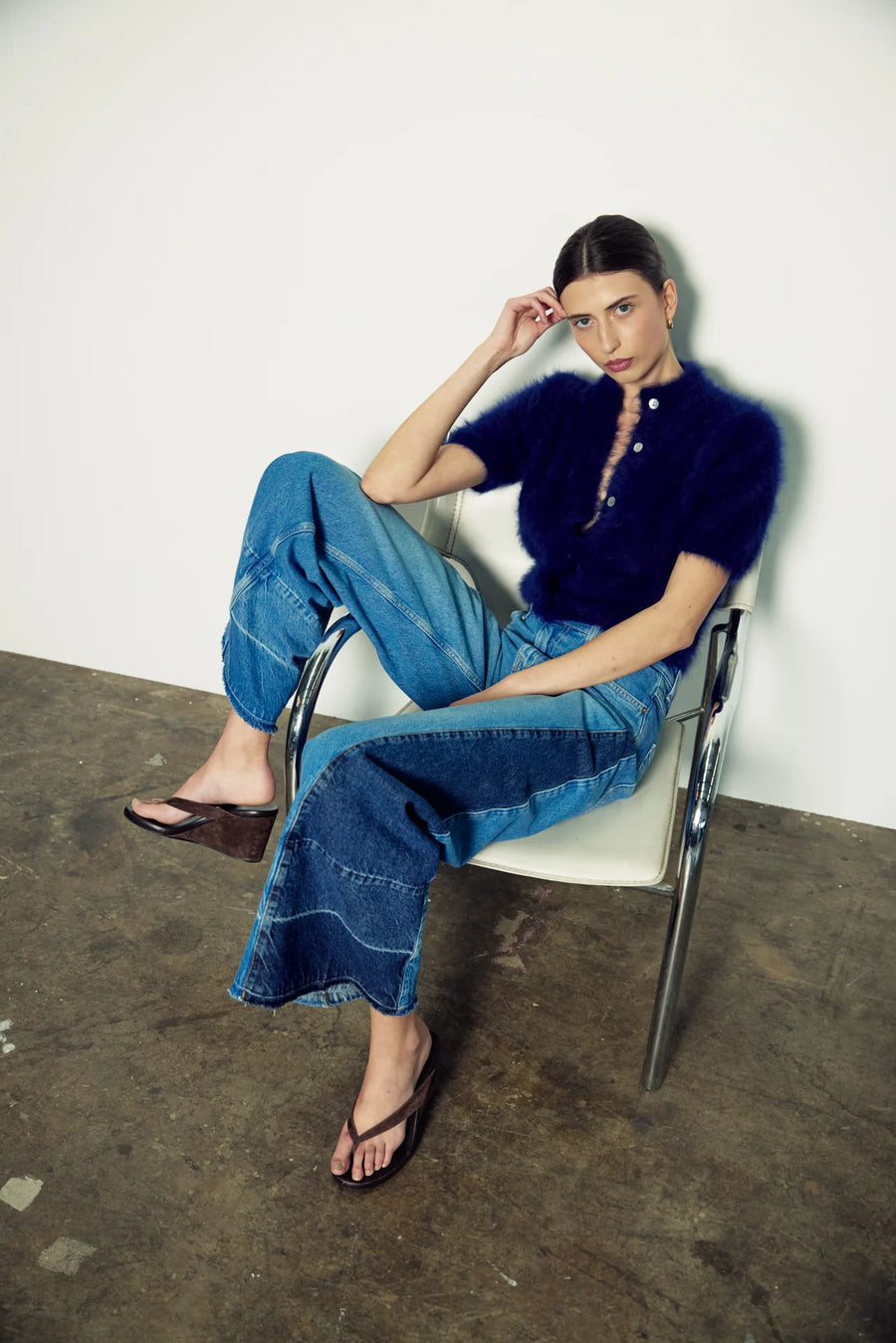 World Of Nomads II CLAUDIA Cashmere Cardigan - Navy