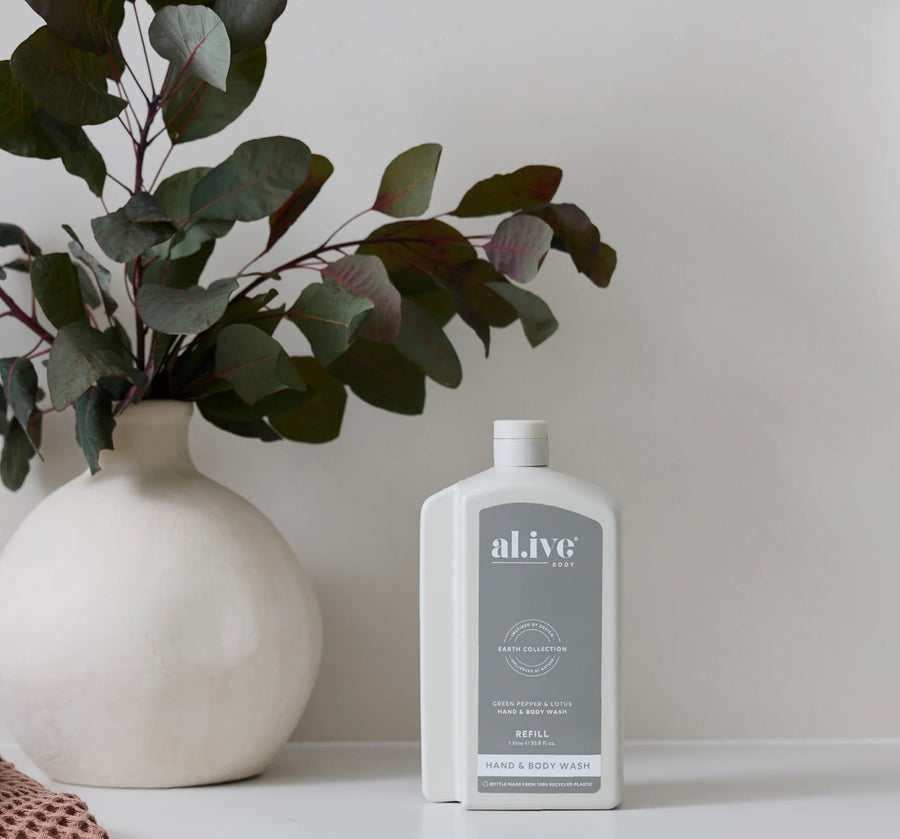 Al.ive II 1 Litre REFILL Hand & Body Wash - Green Pepper & Lotus