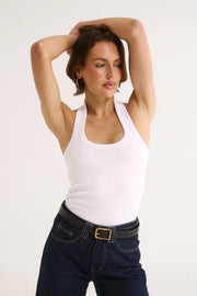 PRIMI II HARMONY HALTER NECK TANK - White