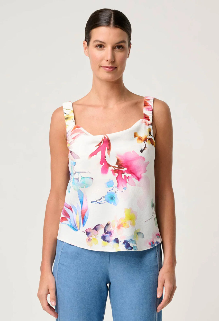 OnceWas II DERAY Reversible Print Cami - plume blossom