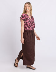 Elm Lifestyle II MILA Utility Skirt - choc