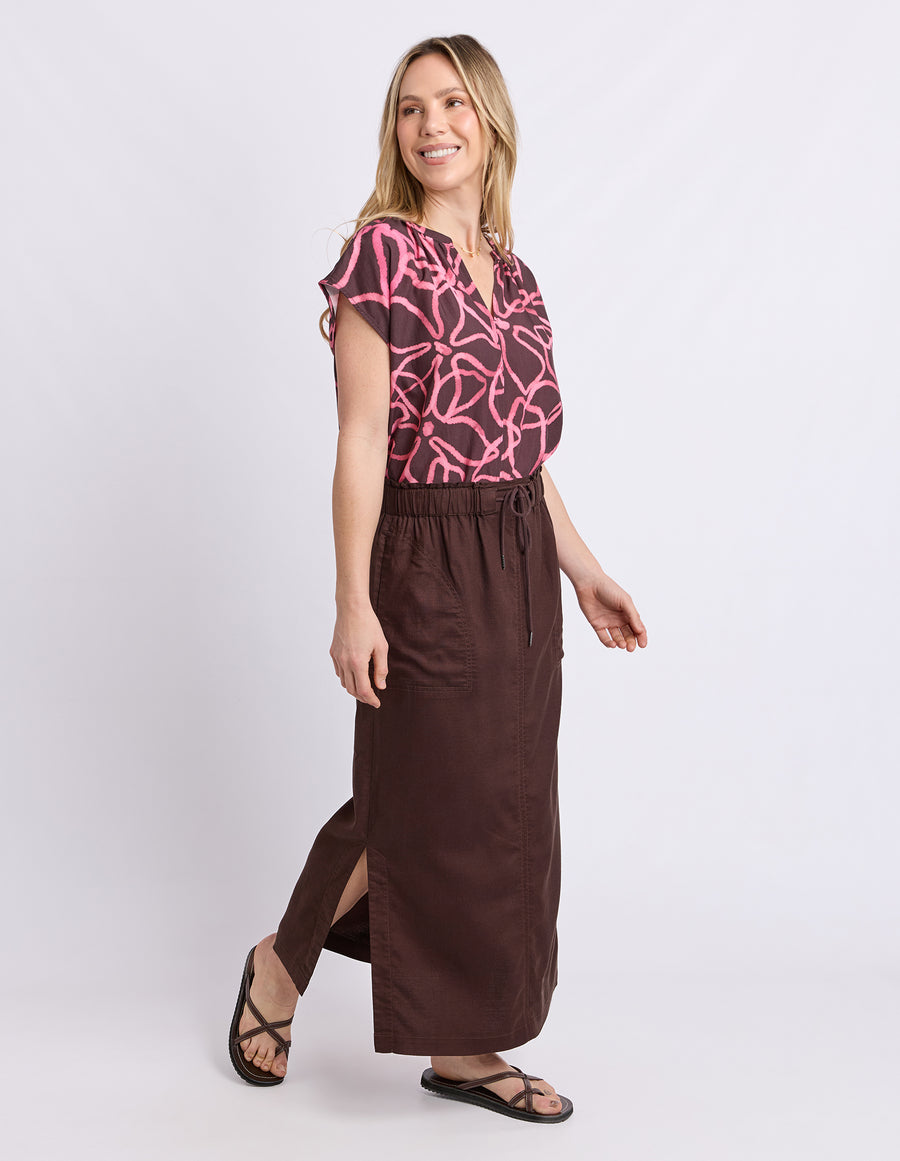 Elm Lifestyle II MILA Utility Skirt - choc