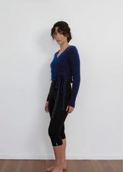 Pinky & Kamal II MOHAIR Wrap Cardigan - dark navy
