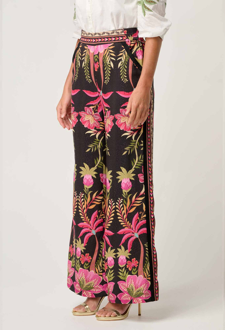 OnceWas II WILLOW Viscose Pant - Anthos Lotos