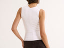 Holly High V Tank - White