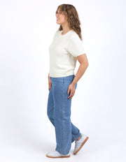 Foxwood II BLAIR Short Sleeve Knit - vintage white