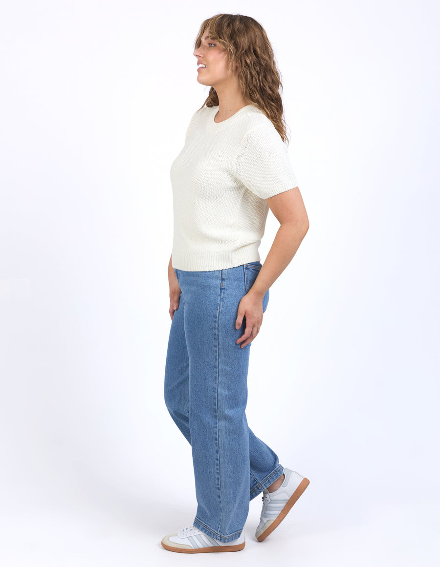 Foxwood II BLAIR Short Sleeve Knit - vintage white