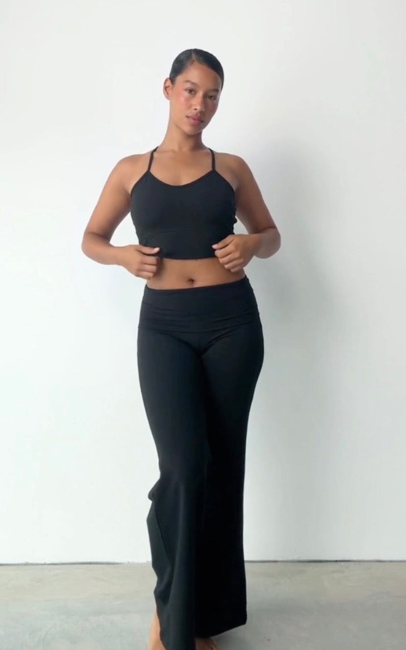 PINKY & KAMAL II YIN full length Flares - black