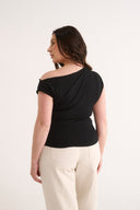 Valentina Off Shoulder Top - Black