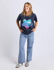 Elm II PARTY APPLIQUÉ TEE - Blue