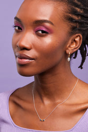 Estella Bartlett II Multi Heart Bead Necklace - Silver Chain