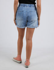 Elm Lifestyle II EMMA Relaxed Denim Short - Mid Wash