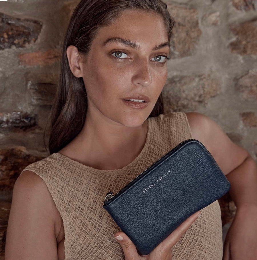 Status Anxiety II SMOKE and MIRRORS wallet - midnight blue