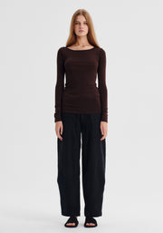 Morrison II MORRI Merino Round Neck - espresso
